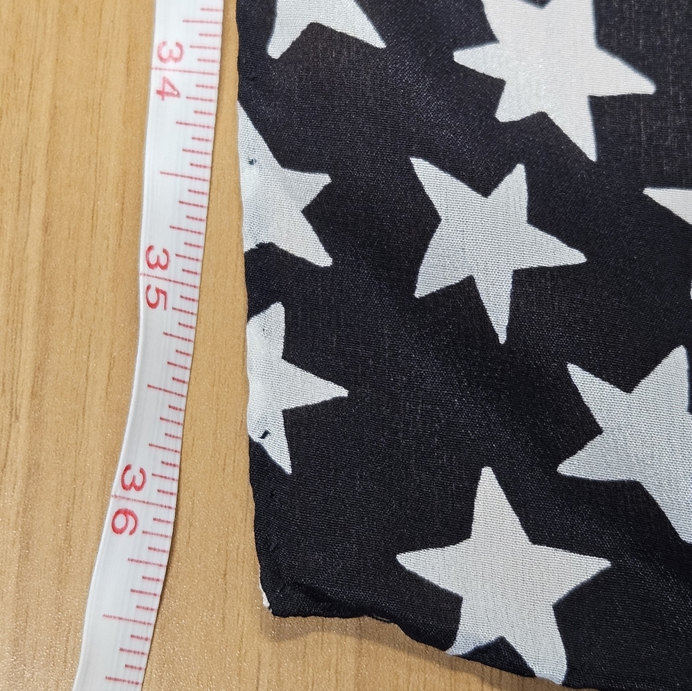 Nathalie Lete Dog Print Square Scarf in Pink with Black Star Border - Picture 7 of 8